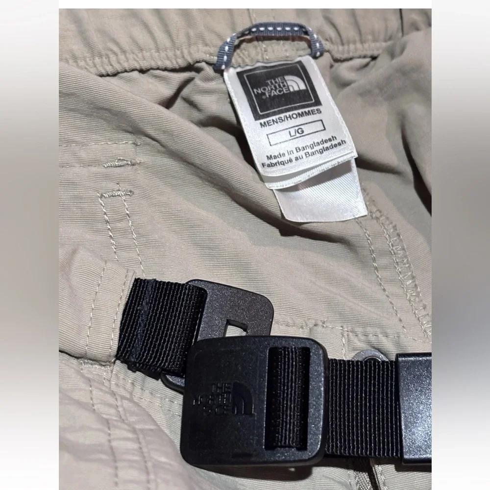 The North Face Pants Mens Large Beige Nylon Cargo Convertible Belted Hiking